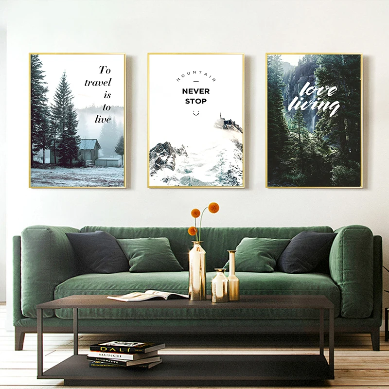 Скандинавское украшение лес Lanscape настенное Искусство Холст постер и принт холст
