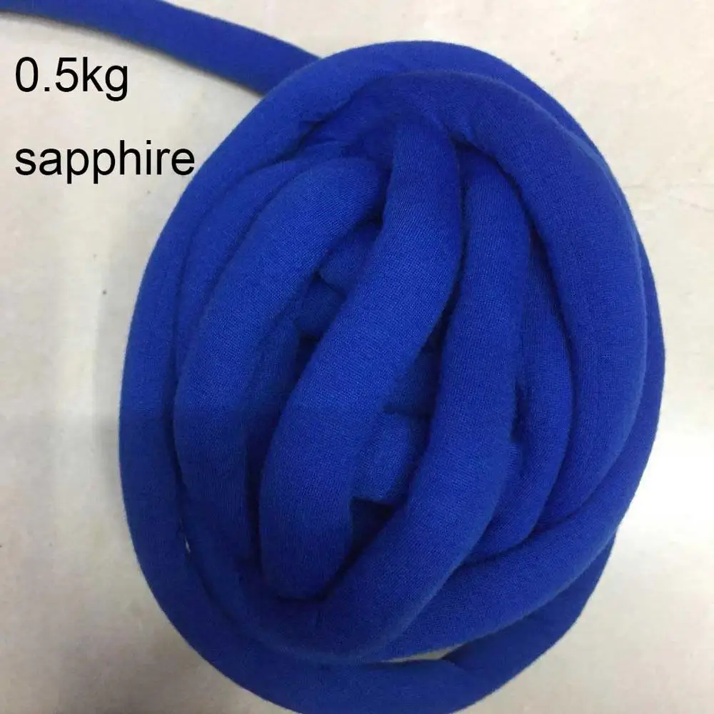sapphire 0.5kg 500 г толстая супер объемная пряжа для ручная вязка крючком, мягкая большая хлопковая пряжа для рукоделия, прядильная пряжа для одеяла - Цвет: sapphire 0.5kg