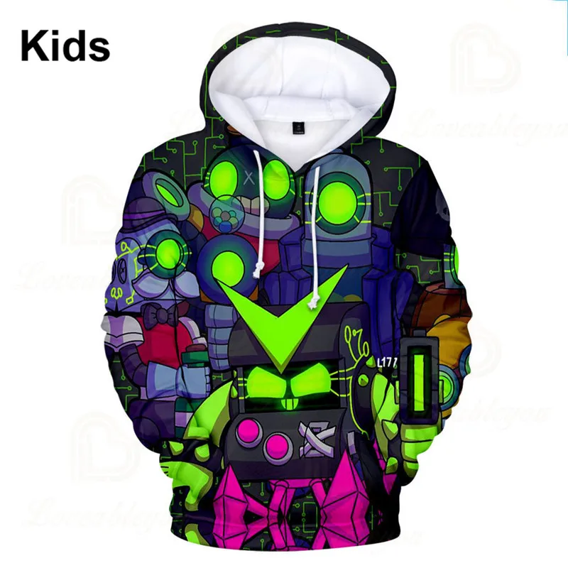 

Cartoon Tops Spike Shooting Game PRIMO 3D Hoodie Boys Girls Baby Clothes Dynamike and Star, 6 To 19 Year Kids Leon Jacket