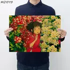 Аниме Spirited Away Огино чихиро постер из крафт-бумаги настенный стикер товары для дома украшение картина подарок