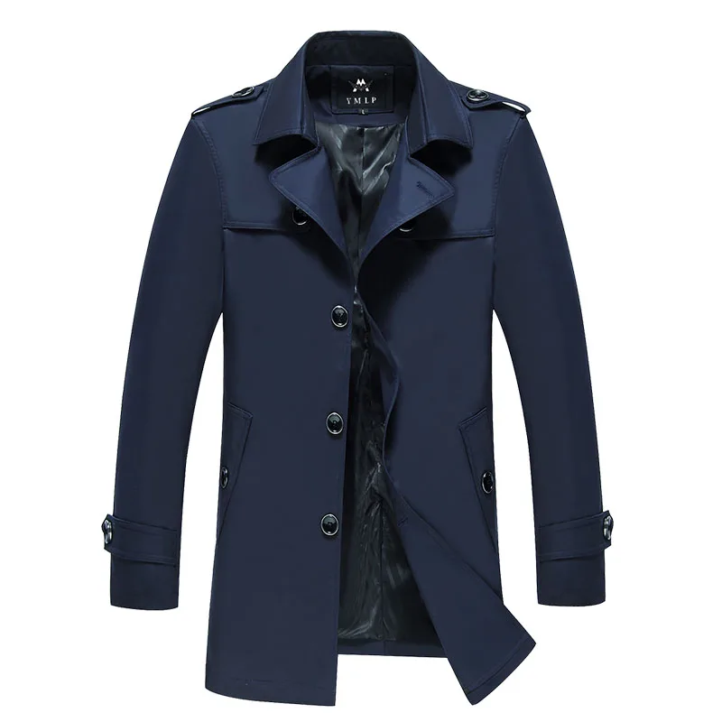 British Style trench coat men new autumn jacket overcoat slim fit mens casual fashion solid color windbreaker outwear hombre | Мужская