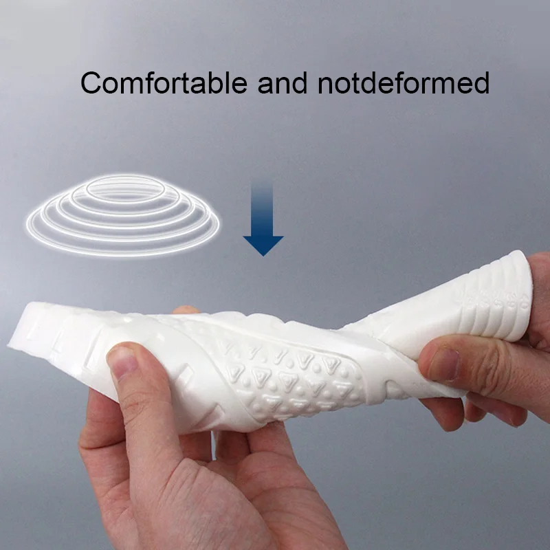 Sports High Elastic Kinetic Energy Ultra-Light Insoles Sweat Shock Absorbent Deodorant Breathable EVA Soft Shoes Pad Brioche
