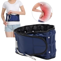 inflatable waist traction belt breathable lumbar spine support protector fixing belt blue lumbar back belt posture corrector