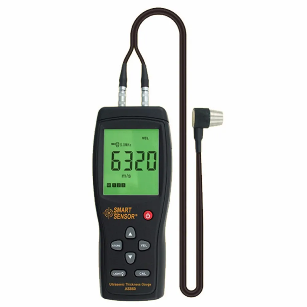 

Handheld Smart sensor AS850 Handheld Ultrasonic Thickness Gauges Sound velocity Range: 1000~9999m/s