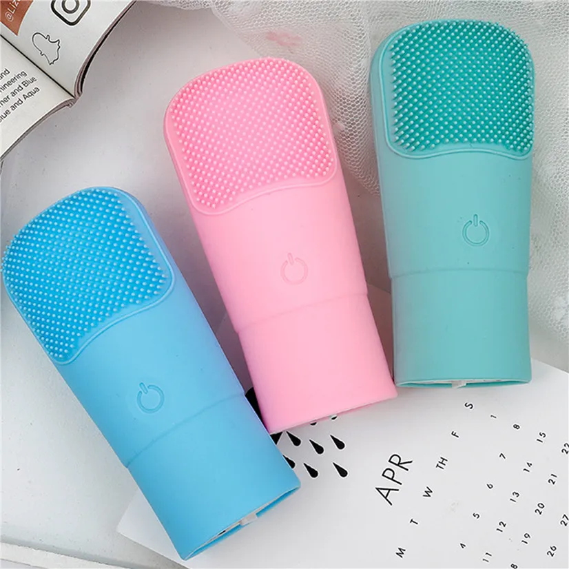 Новинка электрическая силиконовая щетка для очищения лица звуковой