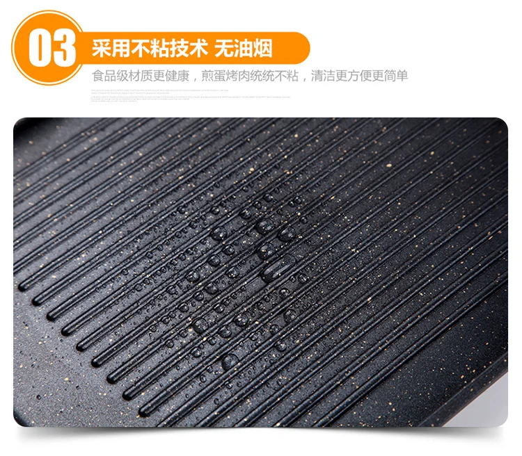 Корейская жареная тарелка для обжарки мяса антипригарная сковорода барбекю без