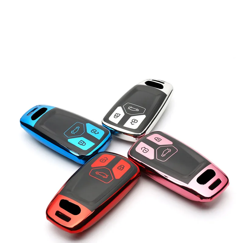 

Hight Quality TPU Car Key Cover Case Shell For Audi A6 A5 Q7 S4 S5 A4 B9 Q7 A4L 4m TT TTS RS 8S 2016 2017 2018 Accessories