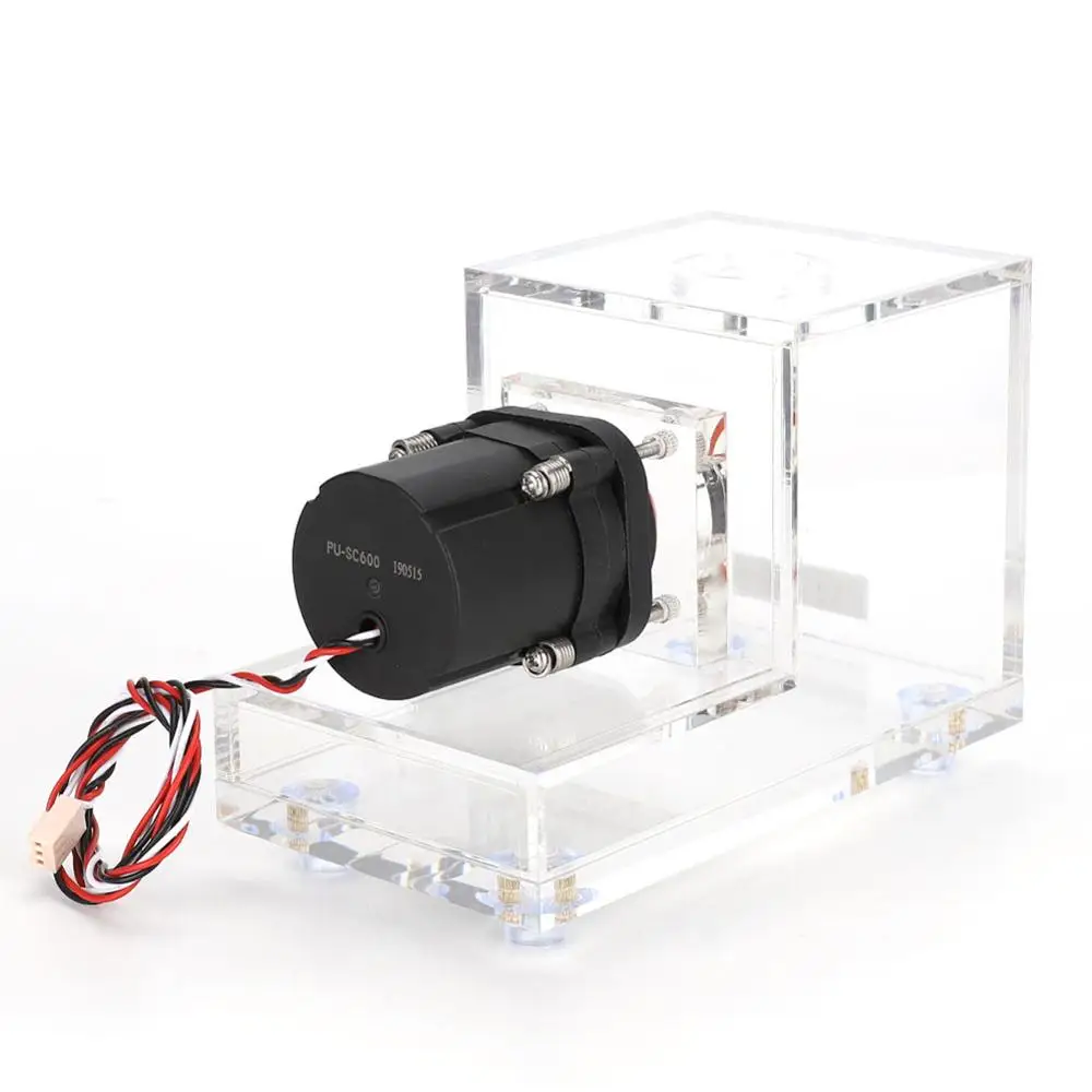 Полностью прозрачный 10 Вт интегрированный 600 мл ПК охлаждаемый водяной насос