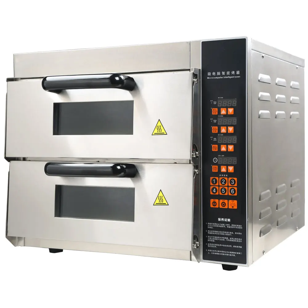 Компьютерная панель управления электрическая печь для пиццы двухслойная