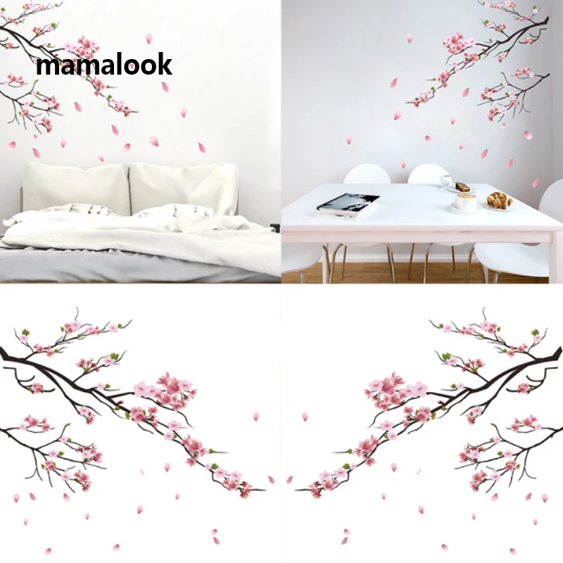 

New Plum Blossom Branch Wall Stickers Living Room Bedroom Children's Room Decorative Wall Stickers