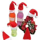 1 шт., рождественские крышки для бутылок, нетканые мини-крышки для рождественских бутылок, украшения для коктейвечерние