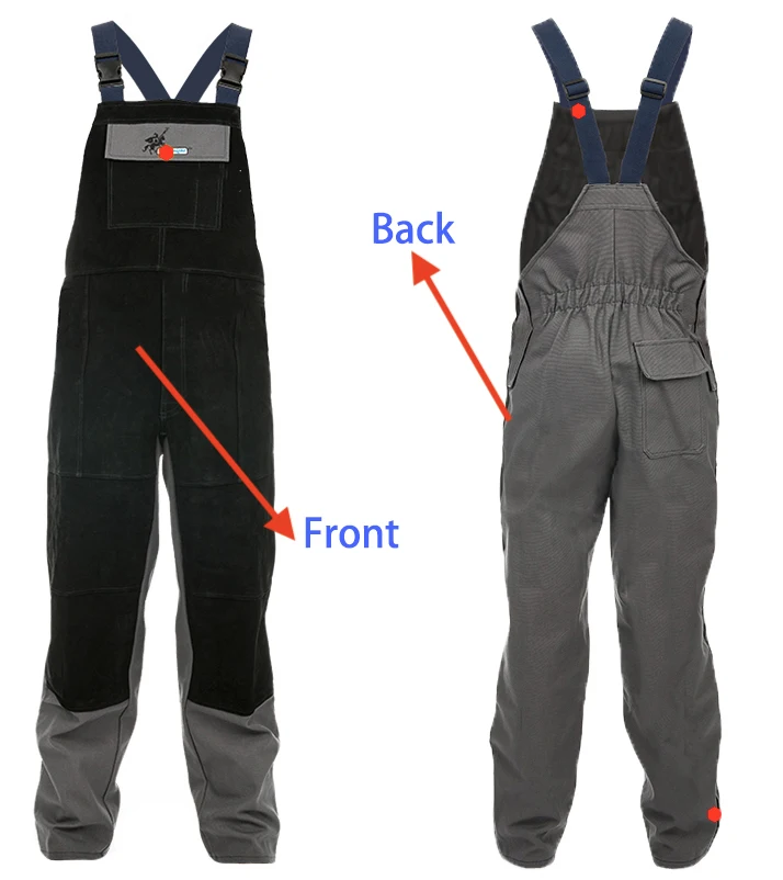 Kopen Koe Split Lederen Chaps Lasser Broek Fr Katoen Schort Fire Proof Kleding Nfpa Arc Knight Vlamvertragende Lassen Broek