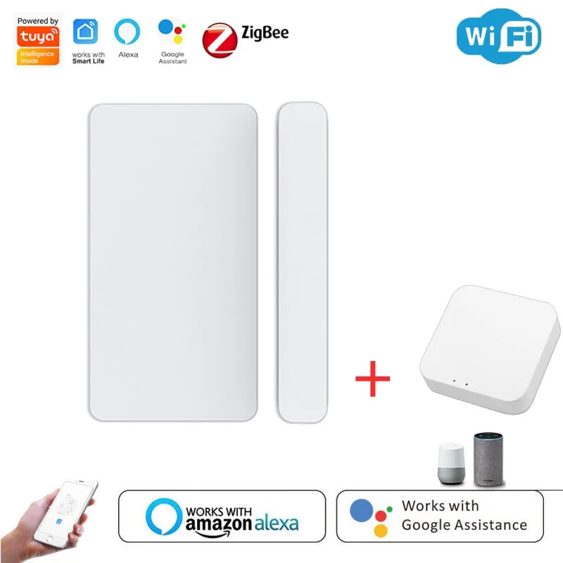 

Умные детекторы открытия/закрытия дверей, приложение Smart Life, Wi-Fi датчик окон, работает с Alexa,Google Home