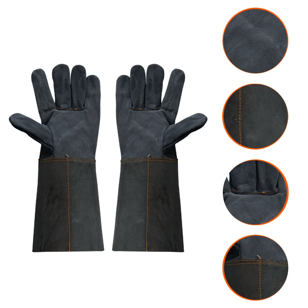 Перчатки рабочие кожаные для барбекю защитные перчатки рабочего сада защита от