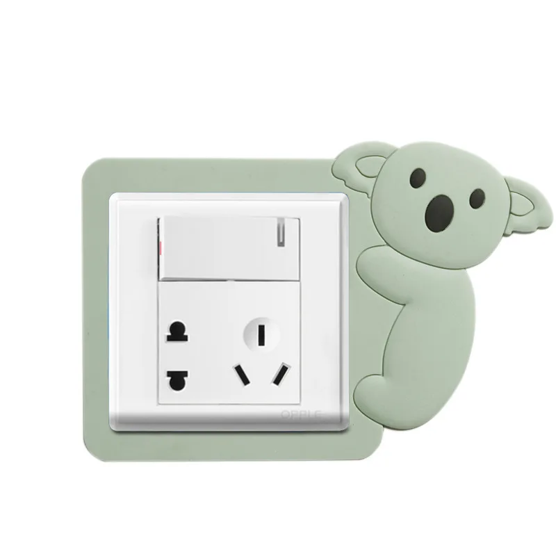 Милые Мультяшные 3D наклейки на стену силиконовые переключатель детский