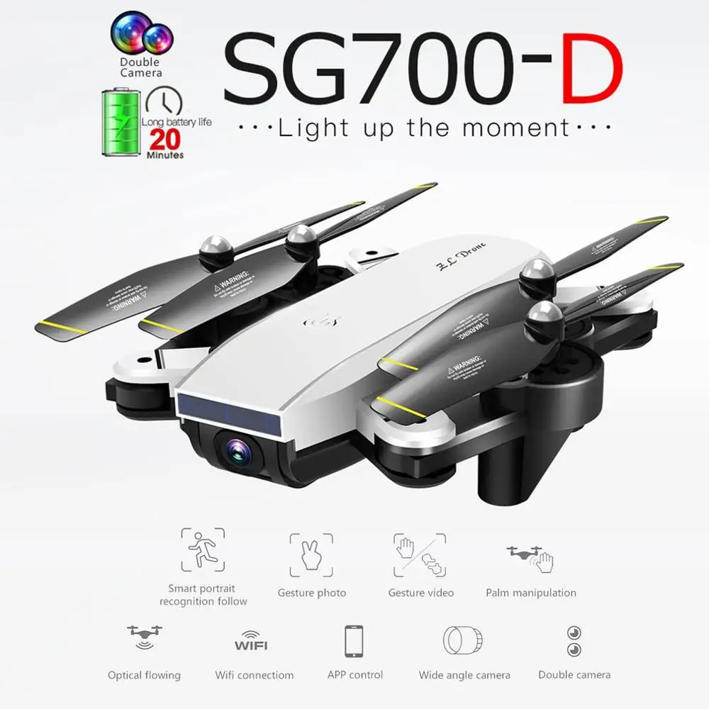 Sg700 Sg700d Дроны с камерой Hd мини Дрон Rc вертолет 4k игрушки Квадрокоптер