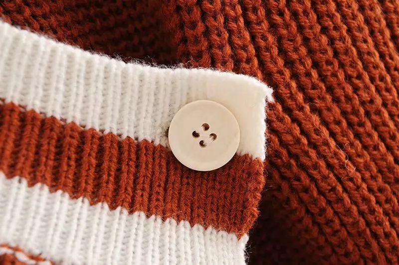 

Vintage V-Neck Solid Knitted Sweater Fashion Slim Long Sleeve Elegant Pullover Lady Casual Loose Chic Top