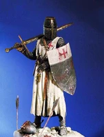 118 90mm ancient templar knight fantasy resin figure model kits miniature gk unassembly unpainted