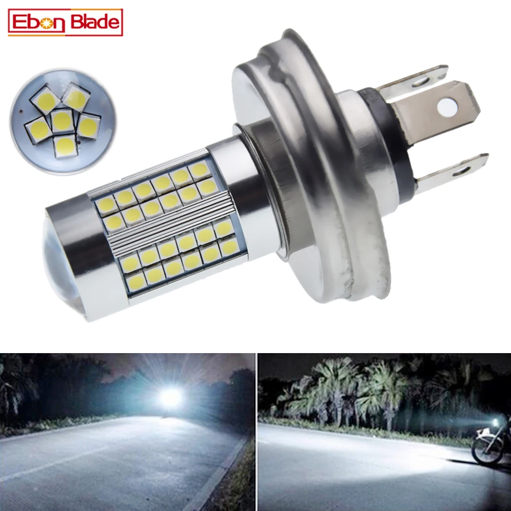 P45T светодиодный светильник для мотоцикла лампы 3030 66SMD Hi/Lo скутера фары белого