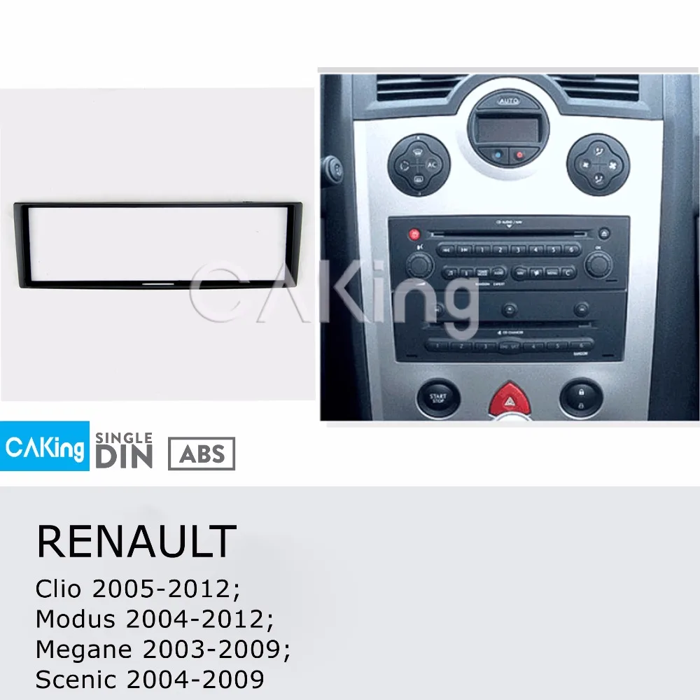 Одна Din Автомобильная фасция Радио панель для RENAULT Megane 2003 2009 Scenic 2004 Dash Kit установка