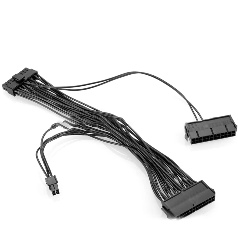 24Pin двойной блок питания шнур на X адаптер материнской платы соединительный