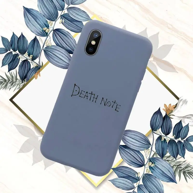 

Death Note Anime cartoon Phone Case Candy Color for iPhone 11 12 mini pro XS MAX 8 7 6 6S Plus X SE 2020 XR