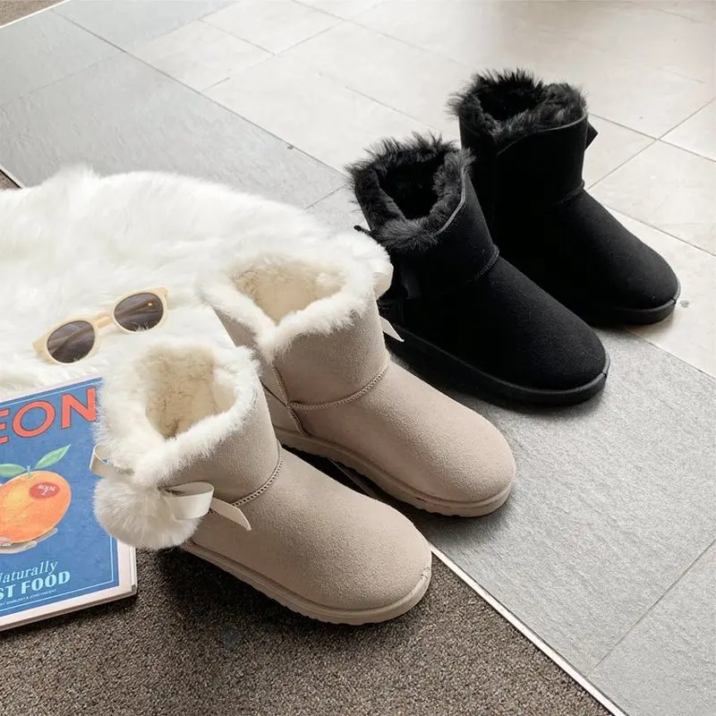 Милые зимние сапоги женские ботильоны обувь на платформе теплые удобные мягкие