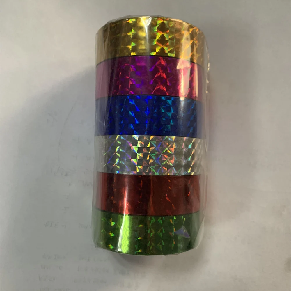 1 рулон ленты для лазерной вспышки Яркая Цветная упаковочная этикетка