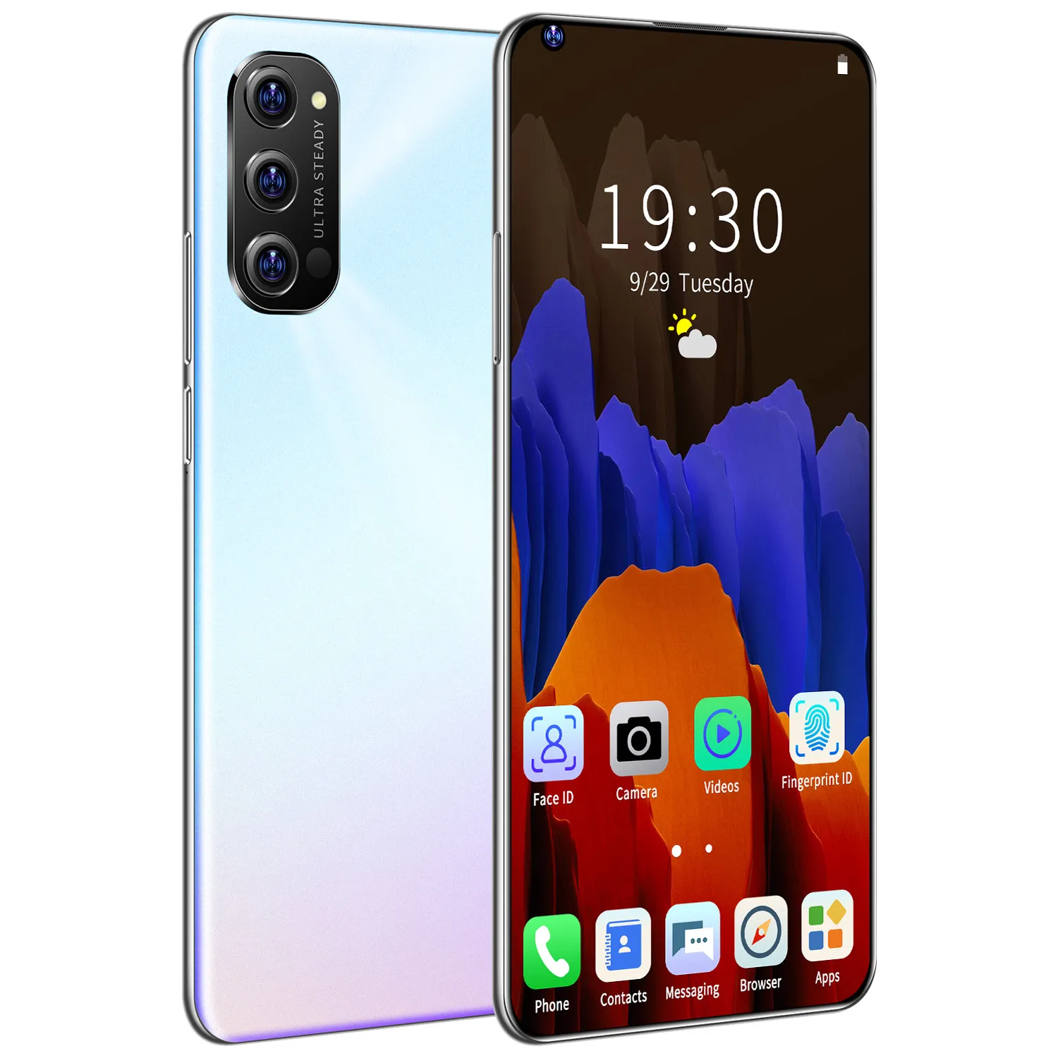 

Global Version 5G Smartphones 7.3inch Rino 5 Pro Dual SIM Deca Core 12G 512G 48MP Face Unlocking CellPhone Handset In Stock