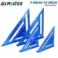 7inch 12 inch metric aluminum alloy angle ruler triangular measuring ruler woodwork speed square triangle angle protractor