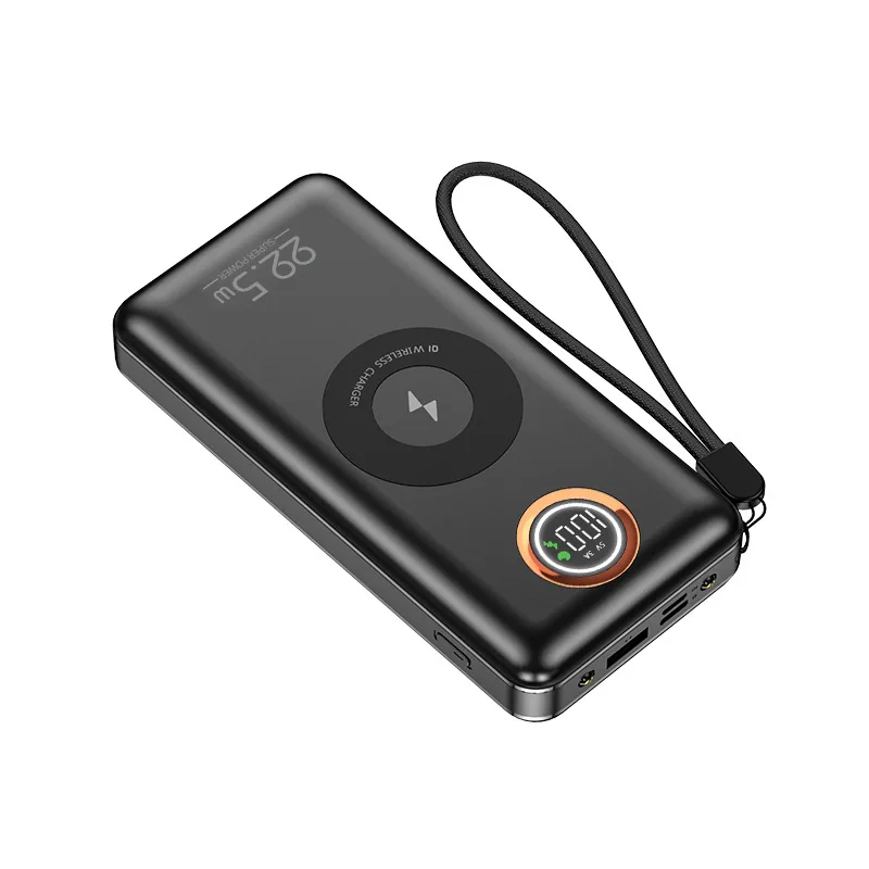 

5V9V12V 20000mAh Charger Mobile power Wireless 22.5W Super quick charge Flash charging Large capacity Own line Dual LED lighting
