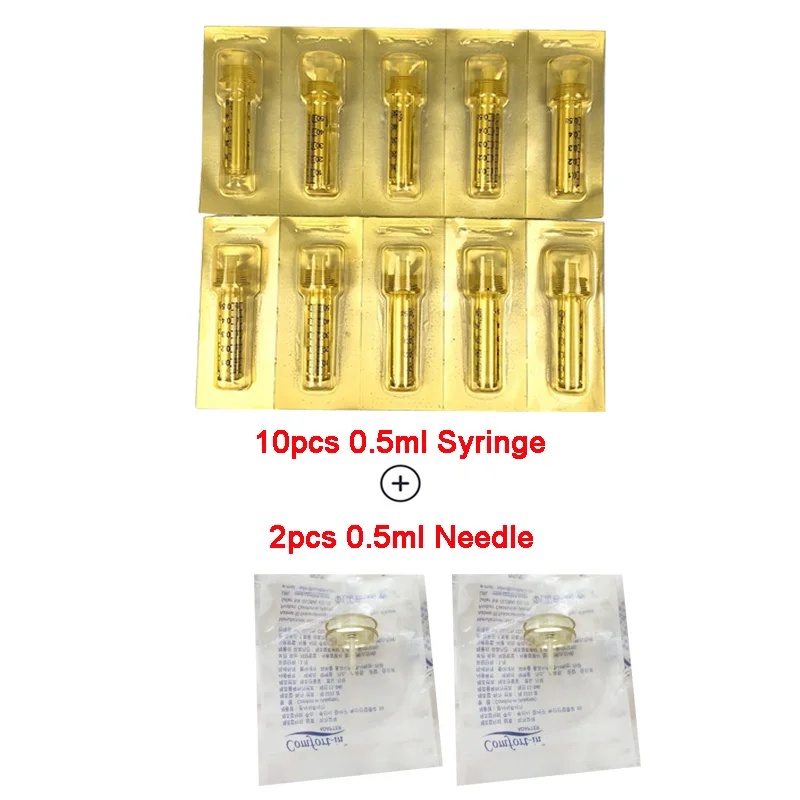 0.5ml Syringe kit 2in1 Meso Injection Gun Hyaluron Pen 0.3ml&0.5ml Head Gold Hyaluronique Acid Pen Lip Filler Jnjector Noninvasive Nebulizer New - Номер модели: 0.5ml Syringe kit
