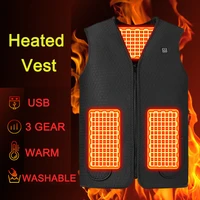 heated vest men women usb heated jacket graphene heat coat thermal clothing hunting vest winter heating jacket blackm 4xl