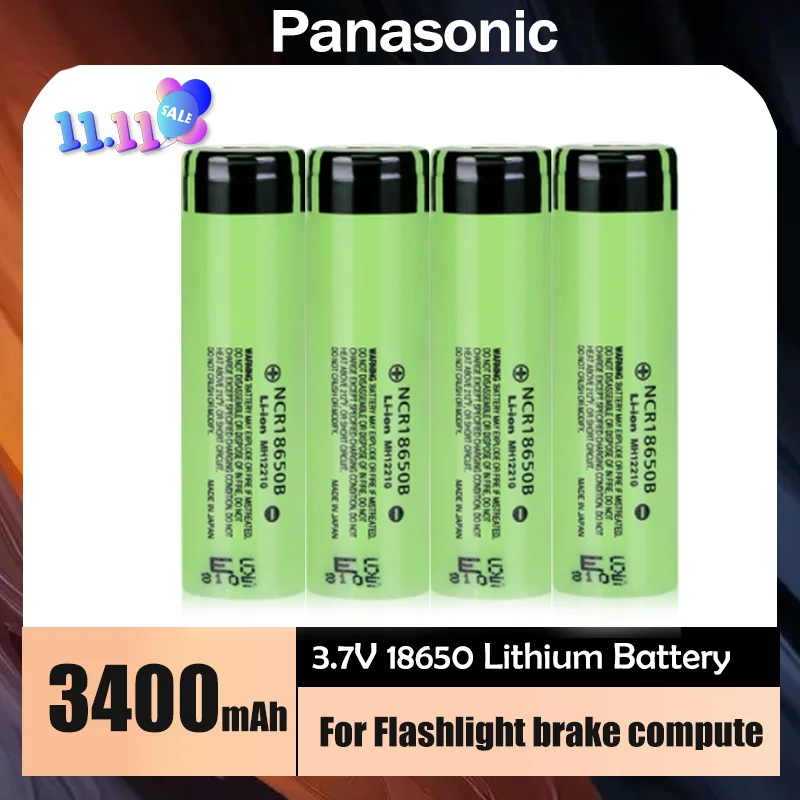 Panasonic 100% оригинальный бренд новинка 3 7 В 18650 3400 мАч литиевая аккумуляторная