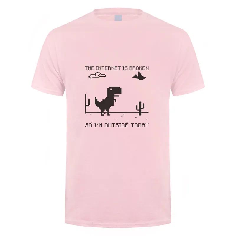 light pink Новинка, летняя мужская футболка, Интернет разбита, веб-страница, компьютер, хлопковая футболка, забавная Мужская футболка, топы, футболка, OZ-342 - Цвет: light pink