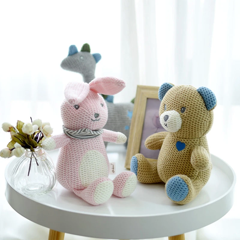 1 шт. детская погремушка Amigurumi Мягкие плюшевые игрушки вязанный Единорог ручная