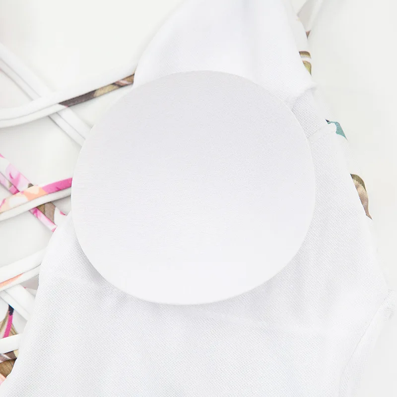 

Swimsuits For Women2021 One Piece Swimsuit Women Swimwear Backless Monokini Flower Print Brazilian Hollow Out Bathing Suit