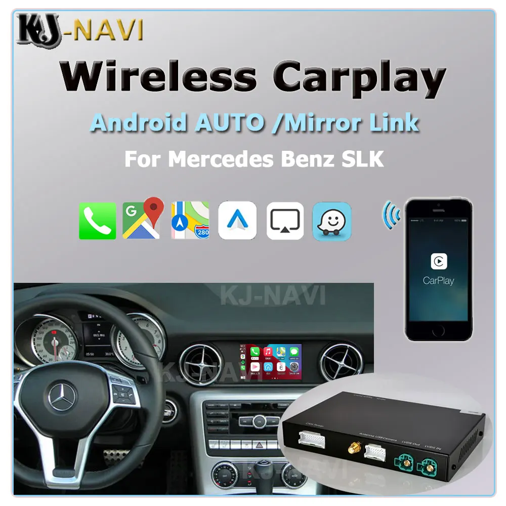 

С Android Авто Mirror Link AirPlay, автомобильные беспроводные функции CarPlay для Mercedes Benz SLK R172 2010-2018 Vito Viano