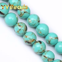 blue green shell howlite turquoises stone beads 4 12mm loose spacer charm beads for jewelry making diy bracelets accessories