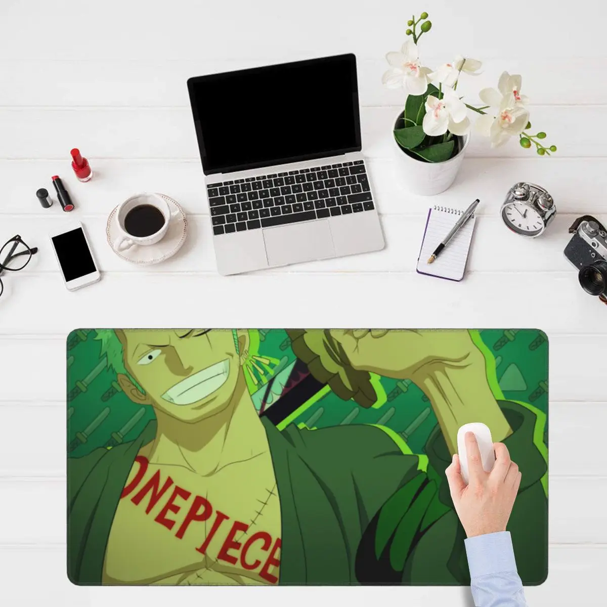 

One Piece Roronoa Zoro Keyboard Carpet Mousepad Anime JUMP COMICS XL Gaming Rubber Computer Mouse pad