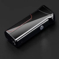 novelty pulsed arc electronic lighter can put battery cigarette lighter thunder metal flameless lighter 2 method cigar lighter