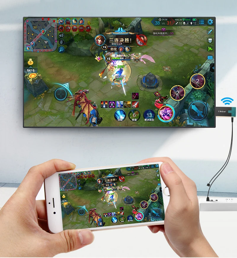 ТВ-приемник Wi-Fi дисплей DLNA Miracast Airplay зеркальный экран HDMI совместимый с Android IOS
