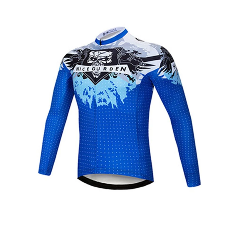 

Cycling jersey with long sleeves, breathable and quick-drying, sponge padded trousers, road bike riding trousers