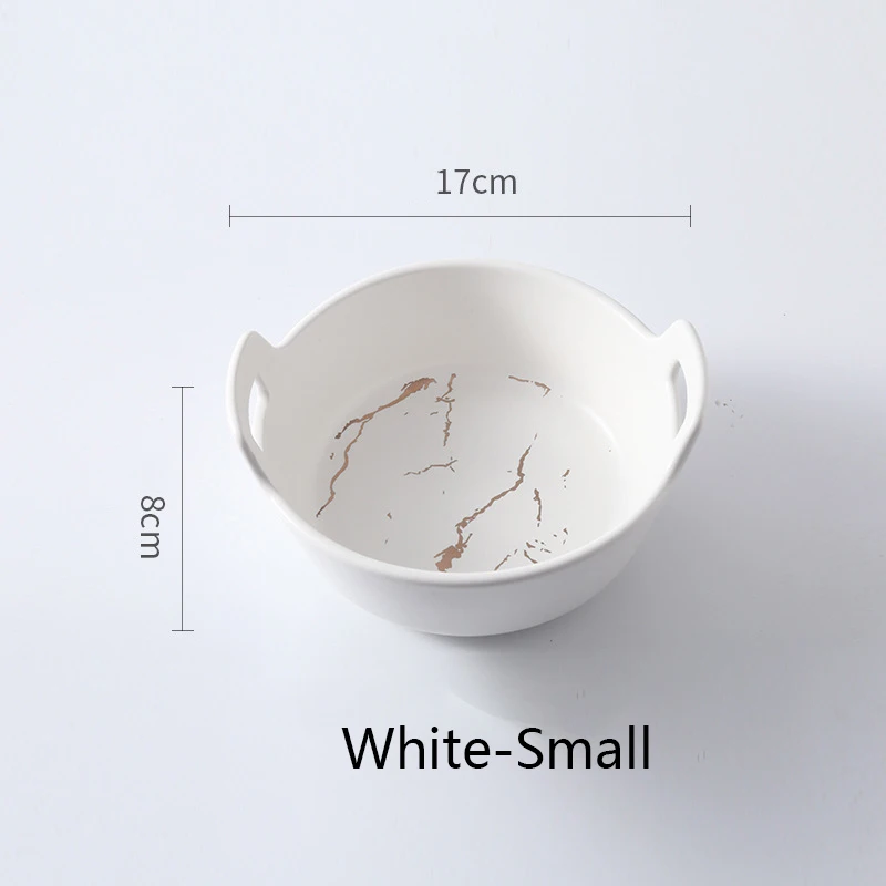 Защита от ожогов чаша ручка мраморная керамическая круглая миска для салата