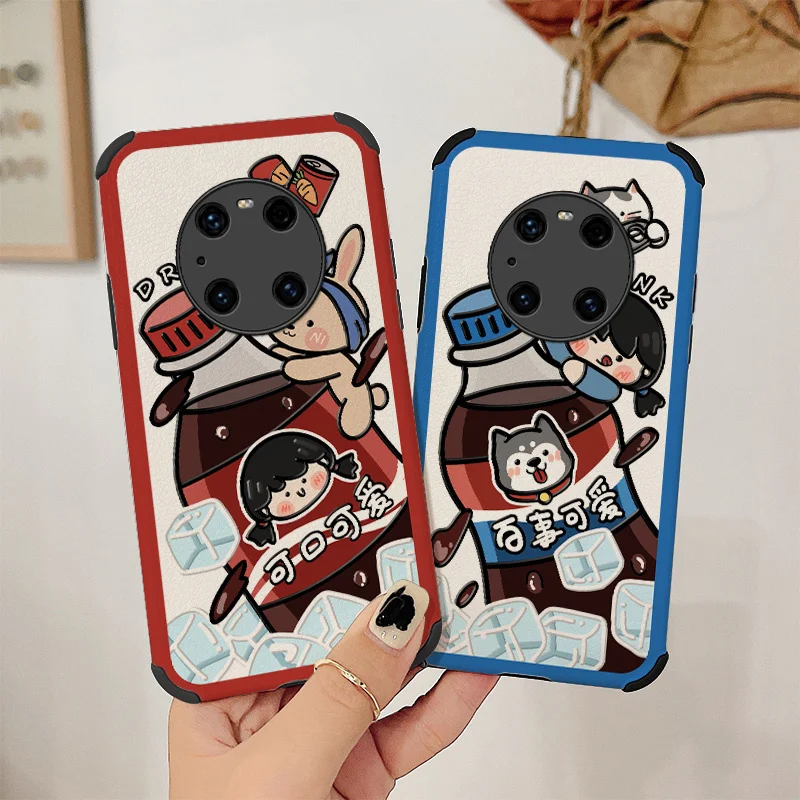 

Soda Girl Phone Case For Huawei Mate 40 40Pro 40Lite Pro Lite Liquid Silicone Cover
