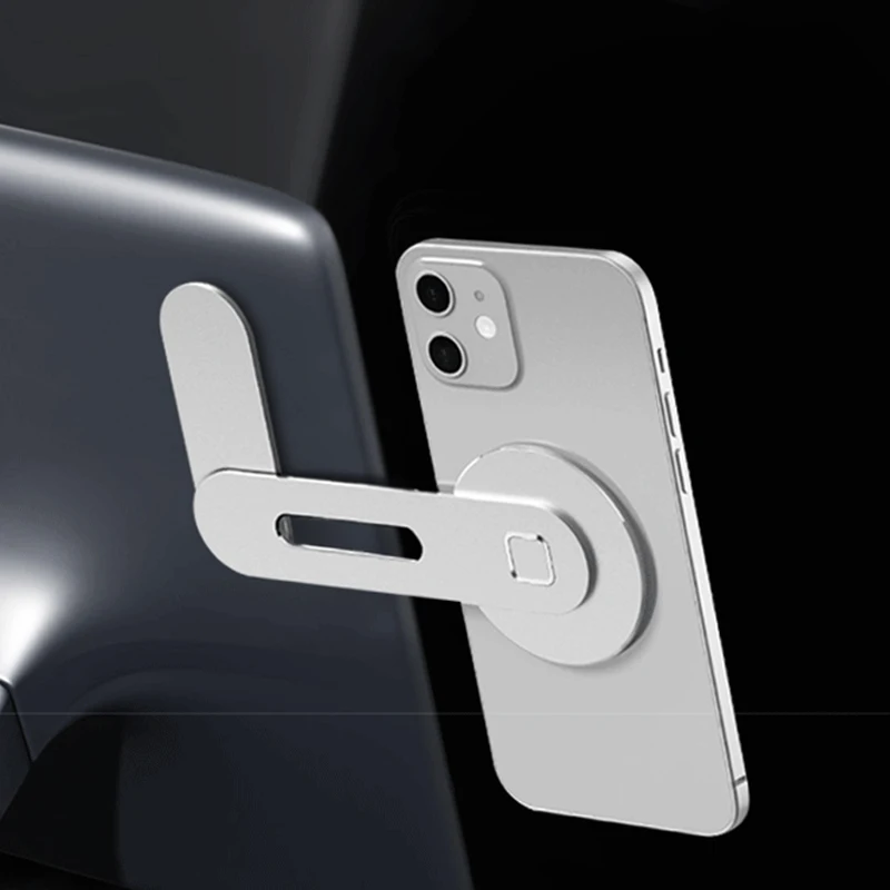 for tesla model 3 y 2021 2020 magnetic hidden foldable car phone pillar holder accessory interior for iphone free global shipping