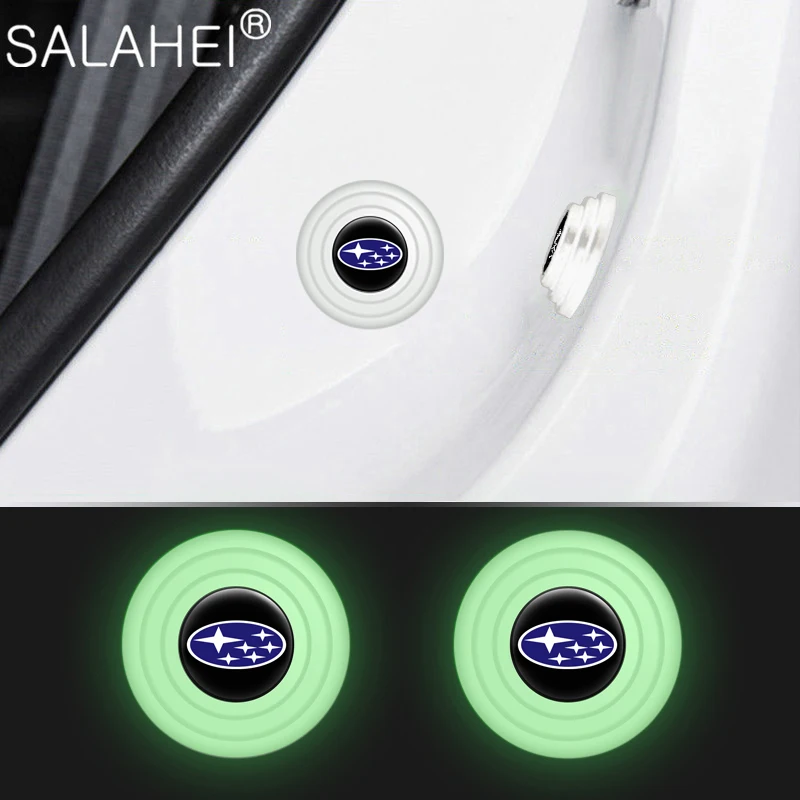 

4/8PC Car Logo Luminous Creativity Body Door Anti-collision Cushion For Subaru XV Forester Outback Legacy Impreza XV BRZ Tribeca
