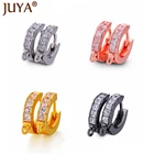 Juya швензы Роскошные циркониевые серии шпильки для сережек ручной работы фиксаторы для серёжек крючки фурнитура для Аксессуары для ювелирных изделий швензы для сережек