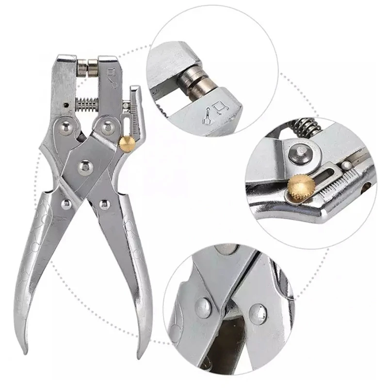 

12mm Reach(Hole: 5mm) Heavy Duty Hand Held Single Hole Punch for PVC Cards ID Cards Photos with a Lot Metal Ring