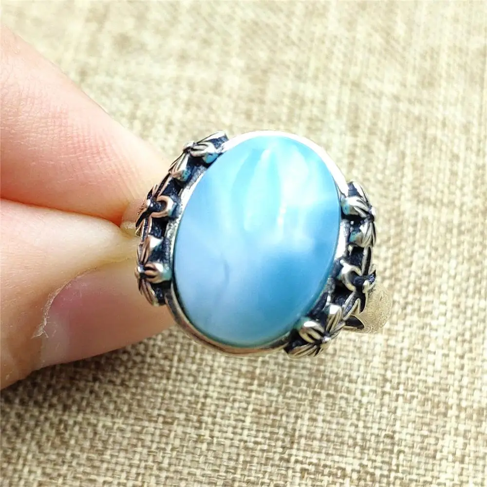 Кабошон с водным рисунком натуральный синий кабошон для женщин и мужчин капля